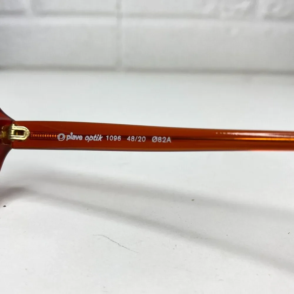 Vintage O‎ Plave Gypsy 496 Orange Brown Butterfly Sunglasses FRAMES ONLY H2695